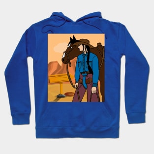 Retro Wild West Cowboys Rodeo Hoodie